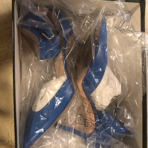 Jcrew ankle strap heels. Cobalt blue. - Picture 2 of 5